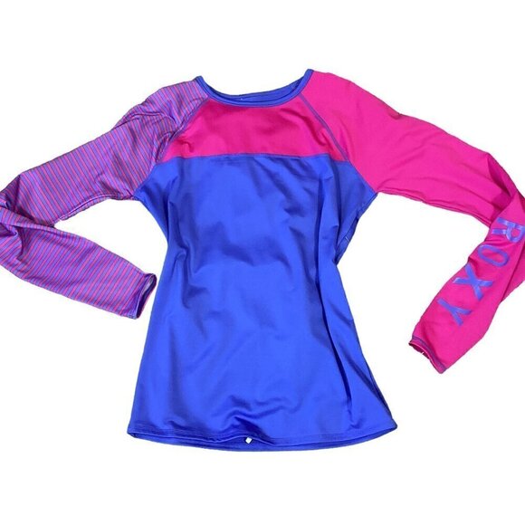 Roxy Long Sleeve Swim Beach Surf Rash Guard Top Jrs XL 279A - Picture 2 of 7